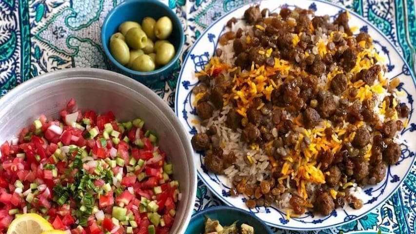 persian rice and lentils