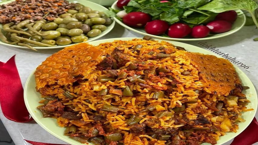 Persian Green Bean Rice recipe